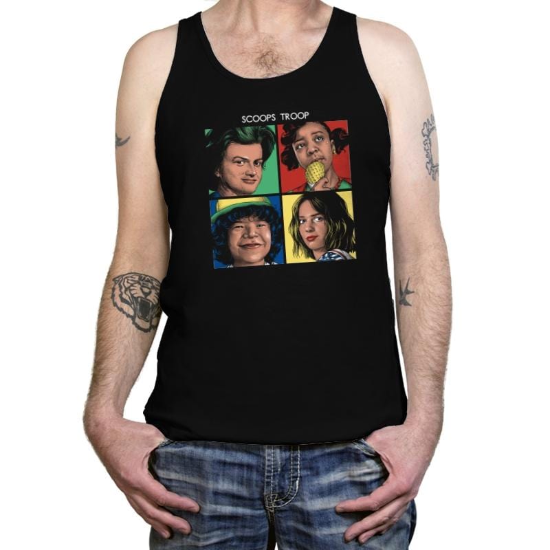 Scoops Troop - Tanktop Tanktop RIPT Apparel X-Small / Black