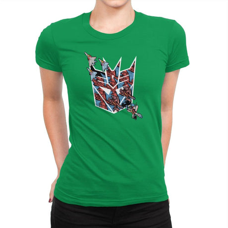 Screamer Tessellation - 80s Blaarg - Womens Premium T-Shirts RIPT Apparel Small / Kelly Green