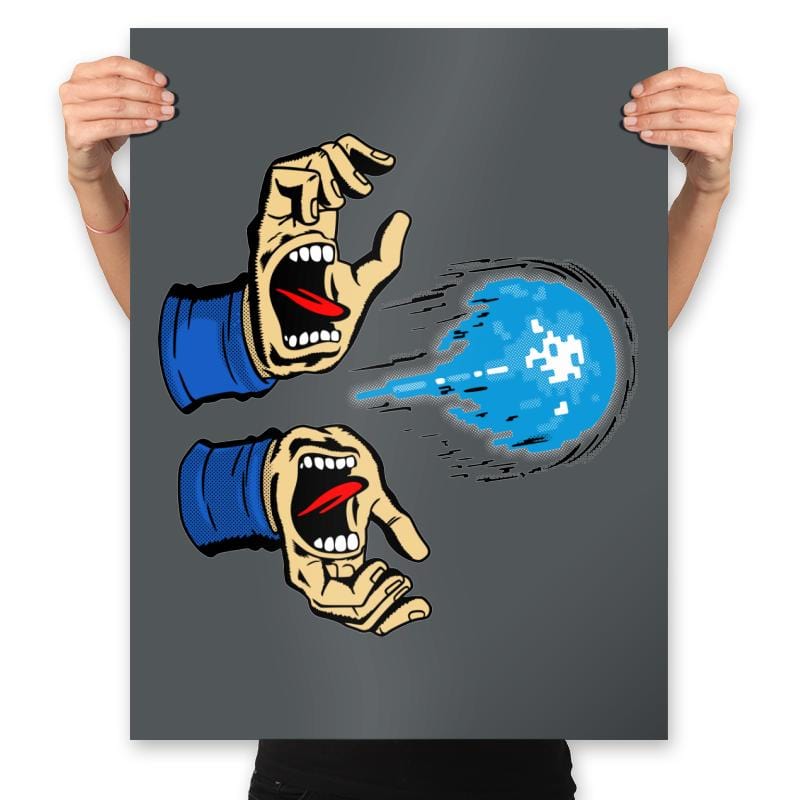 Screaming Hadouken - Prints Posters RIPT Apparel 18x24 / Charcoal