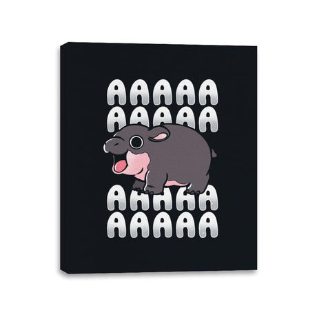 Screaming Hippo - Canvas Wraps Canvas Wraps RIPT Apparel 11x14 / Black