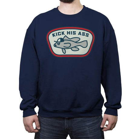 Sea Bass - Crew Neck Sweatshirt Crew Neck Sweatshirt RIPT Apparel Small / Navy