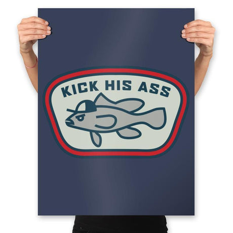 Sea Bass - Prints Posters RIPT Apparel 18x24 / Navy