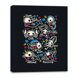 Sea Skeletons - Canvas Wraps Canvas Wraps RIPT Apparel 16x20 / Black