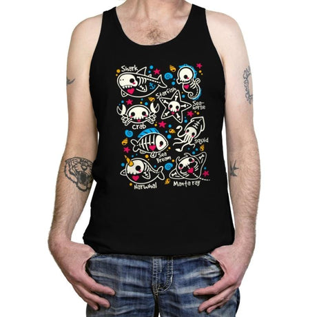 Sea Skeletons - Tanktop Tanktop RIPT Apparel X-Small / Black