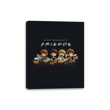 Second Breakfast's Friends - Canvas Wraps Canvas Wraps RIPT Apparel 8x10 / Black