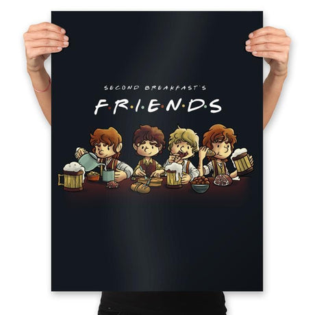 Second Breakfast's Friends - Prints Posters RIPT Apparel 18x24 / Black