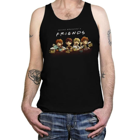 Second Breakfast's Friends - Tanktop Tanktop RIPT Apparel X-Small / Black