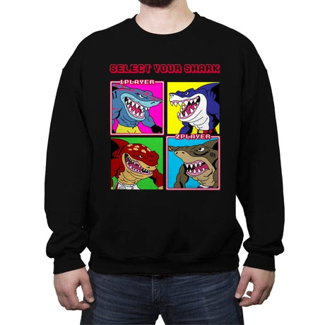 Select Your Shark - Crew Neck Sweatshirt Crew Neck Sweatshirt RIPT Apparel Small / Black