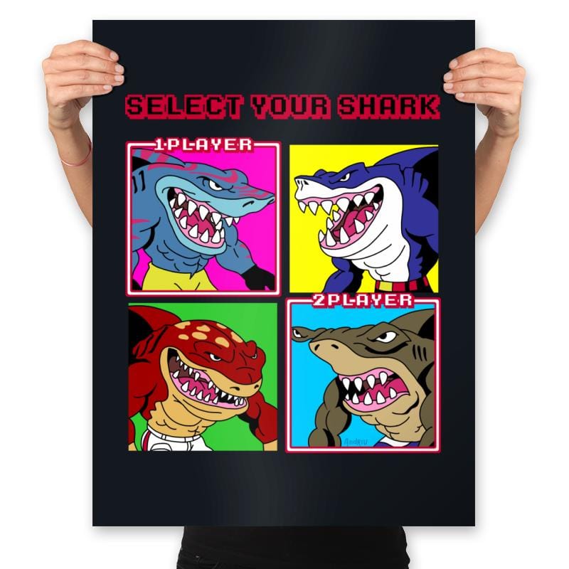 Select Your Shark - Prints Posters RIPT Apparel 18x24 / Black