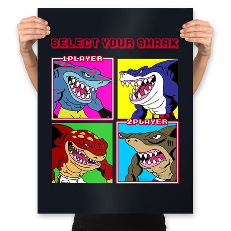 Select Your Shark - Prints Posters RIPT Apparel 18x24 / Black