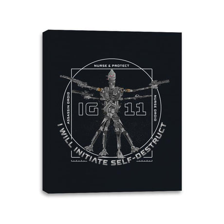 Self Destruct - Canvas Wraps Canvas Wraps RIPT Apparel 11x14 / Black