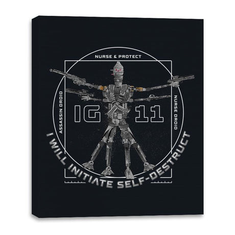 Self Destruct - Canvas Wraps Canvas Wraps RIPT Apparel 16x20 / Black