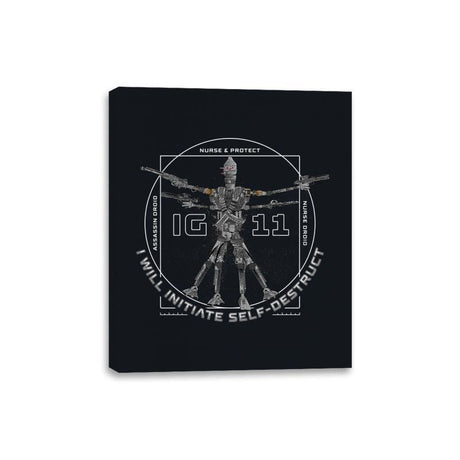 Self Destruct - Canvas Wraps Canvas Wraps RIPT Apparel 8x10 / Black