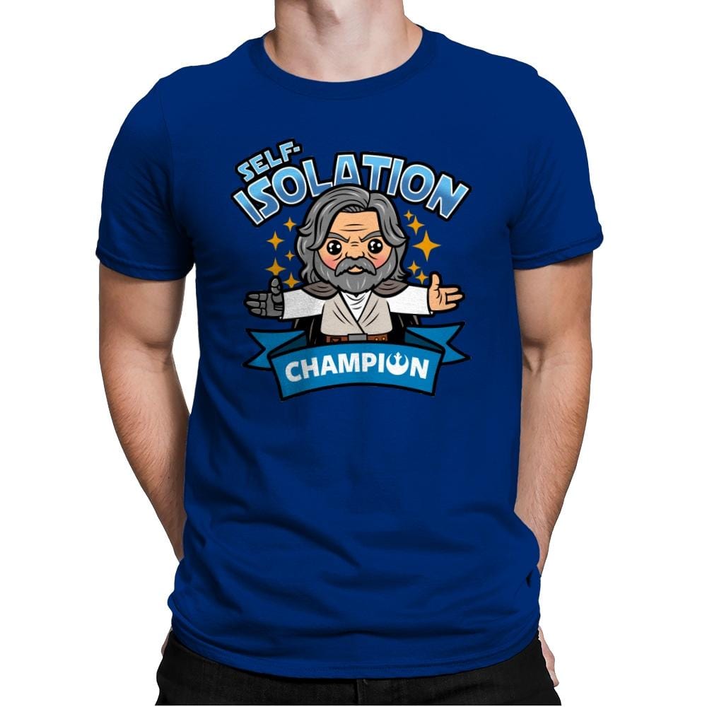 Self-Isolation Champion - Mens Premium T-Shirts RIPT Apparel Small / Royal