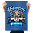 Self-Isolation Champion - Prints Posters RIPT Apparel 18x24 / Royal