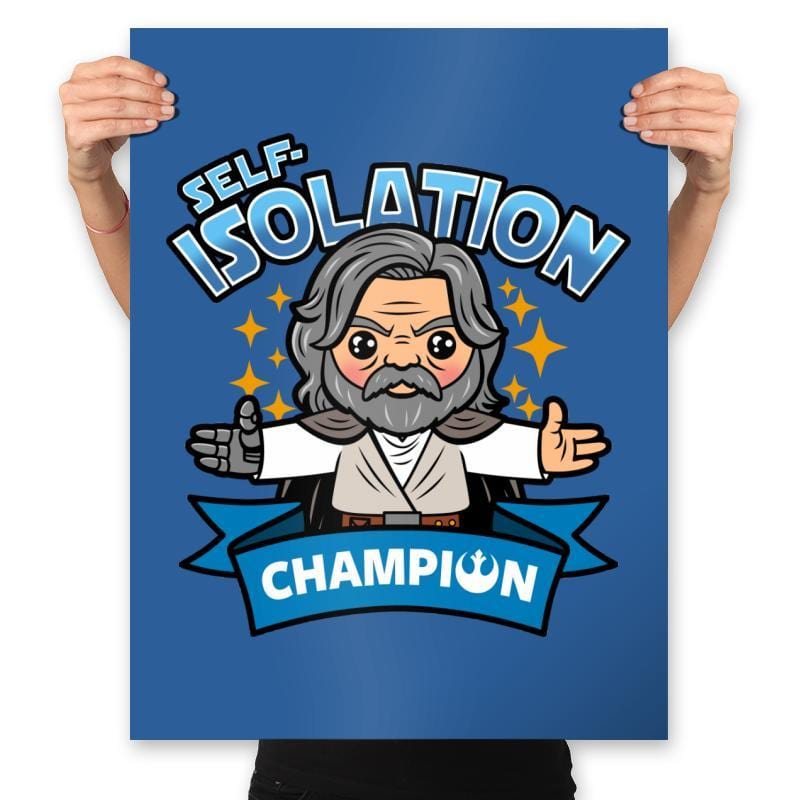 Self-Isolation Champion - Prints Posters RIPT Apparel 18x24 / Royal