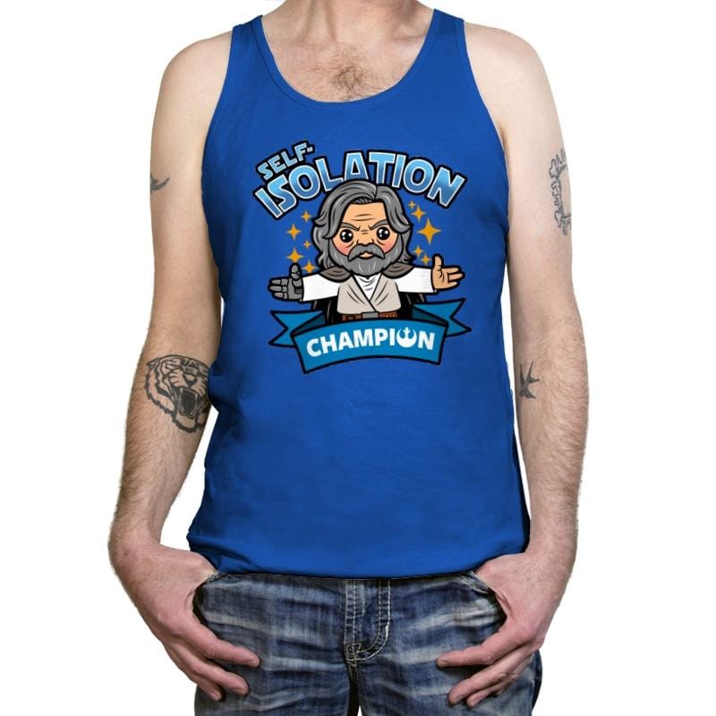 Self-Isolation Champion - Tanktop Tanktop RIPT Apparel X-Small / True Royal