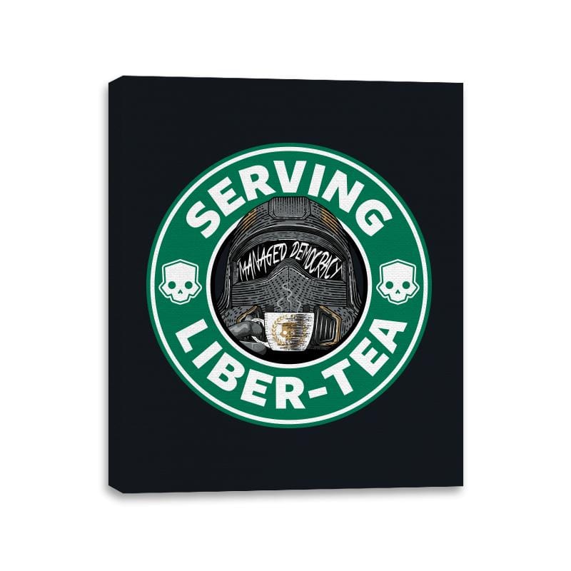 Serving Liber Tea - Canvas Wraps Canvas Wraps RIPT Apparel 11x14 / Black