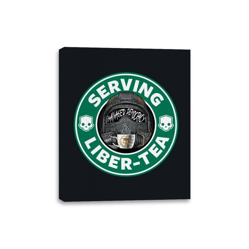 Serving Liber Tea - Canvas Wraps Canvas Wraps RIPT Apparel 8x10 / Black