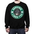 Serving Liber Tea - Crew Neck Sweatshirt Crew Neck Sweatshirt RIPT Apparel Small / Black