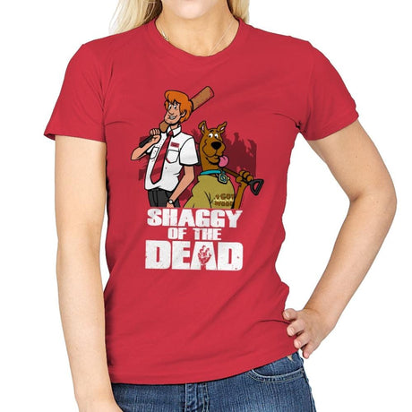 Shaggy of the Dead - Womens T-Shirts RIPT Apparel Small / Red