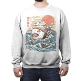 Sharkiri Sushi - Crew Neck Sweatshirt Crew Neck Sweatshirt RIPT Apparel Small / White