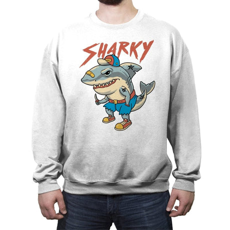 Sharky Boy - Crew Neck Sweatshirt Crew Neck Sweatshirt RIPT Apparel Small / White