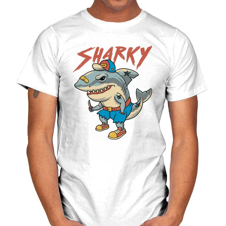 Sharky Boy - Mens T-Shirts RIPT Apparel Small / White