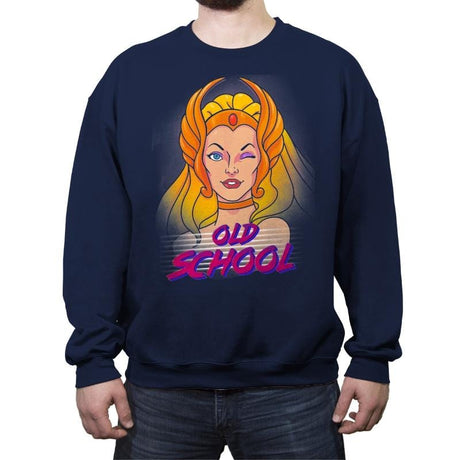 She-is old School - Crew Neck Sweatshirt Crew Neck Sweatshirt RIPT Apparel