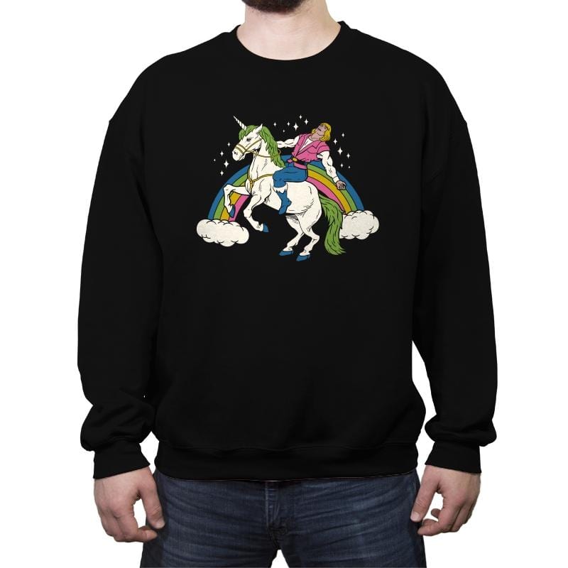 She-Man! - Crew Neck Sweatshirt Crew Neck Sweatshirt RIPT Apparel Small / Black