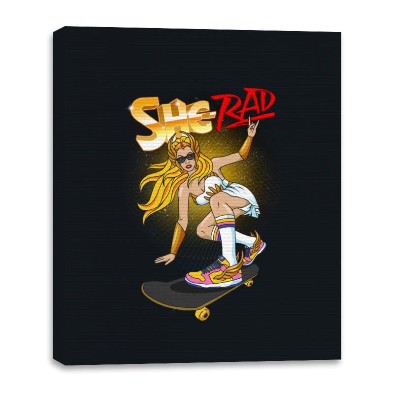 She Rad - Canvas Wraps Canvas Wraps RIPT Apparel 16x20 / Black