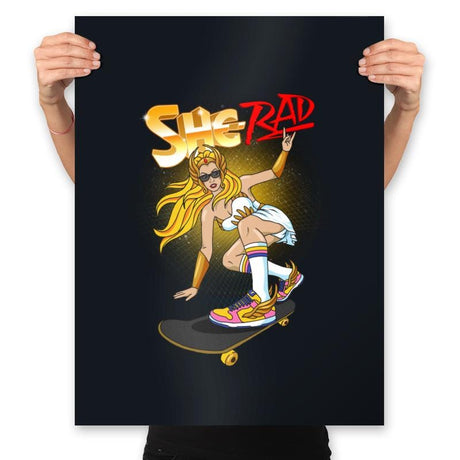 She Rad - Prints Posters RIPT Apparel 18x24 / Black