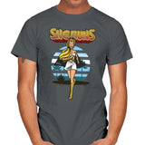 She Runs - Mens T-Shirts RIPT Apparel Small / Charcoal