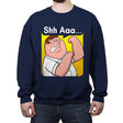 Shh Aaaa - Crew Neck Sweatshirt Crew Neck Sweatshirt RIPT Apparel Small / Navy