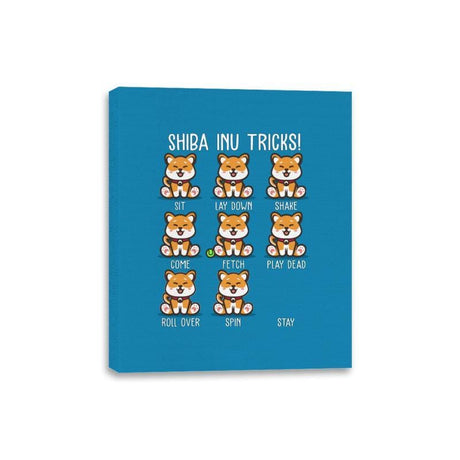 Shiba Inu Tricks - Canvas Wraps Canvas Wraps RIPT Apparel 8x10 / Sapphire