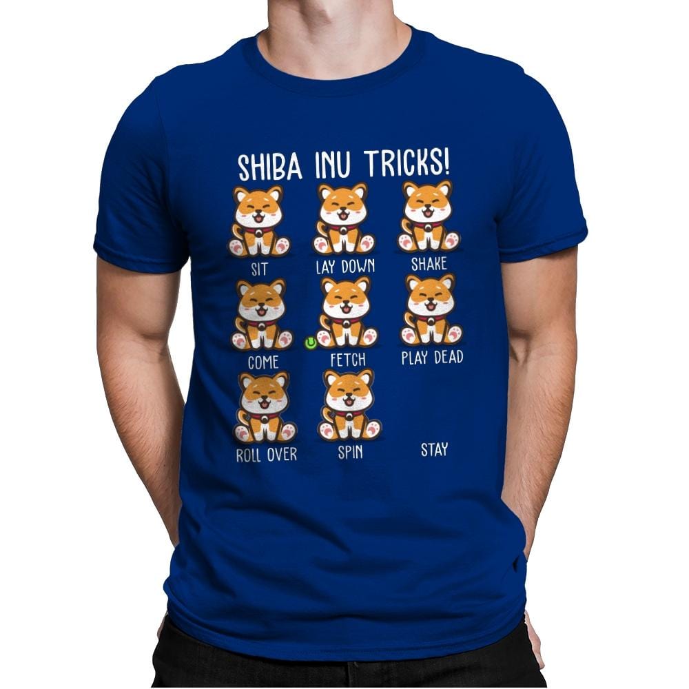 Shiba Inu Tricks - Mens Premium T-Shirts RIPT Apparel Small / Royal