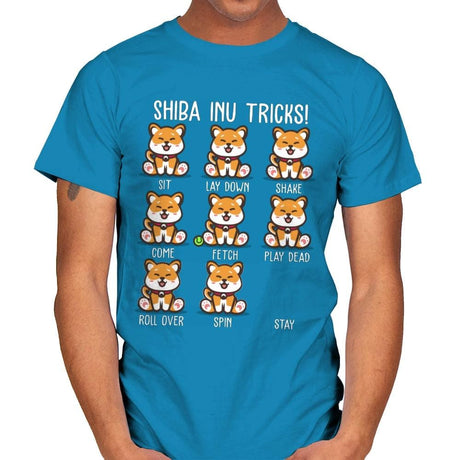 Shiba Inu Tricks - Mens T-Shirts RIPT Apparel Small / Sapphire