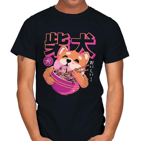 Shiba Noodles - Mens T-Shirts RIPT Apparel Small / Black