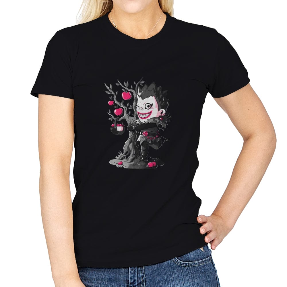 Shinigami Loves Apples - Womens T-Shirts RIPT Apparel Small / Black