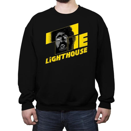 Shining Lighthouse - Crew Neck Sweatshirt Crew Neck Sweatshirt RIPT Apparel Small / Black