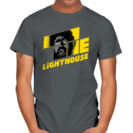 Shining Lighthouse - Mens T-Shirts RIPT Apparel Small / Charcoal