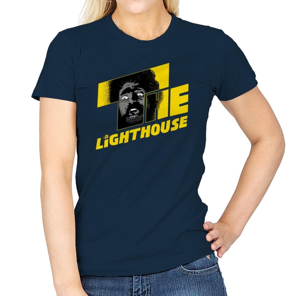 Shining Lighthouse - Womens T-Shirts RIPT Apparel Small / Navy