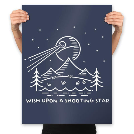 Shooting Star - Prints Posters RIPT Apparel 18x24 / Navy