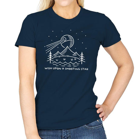 Shooting Star - Womens T-Shirts RIPT Apparel Small / Navy