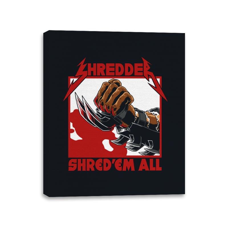 Shred 'em all - Canvas Wraps Canvas Wraps RIPT Apparel 11x14 / Black