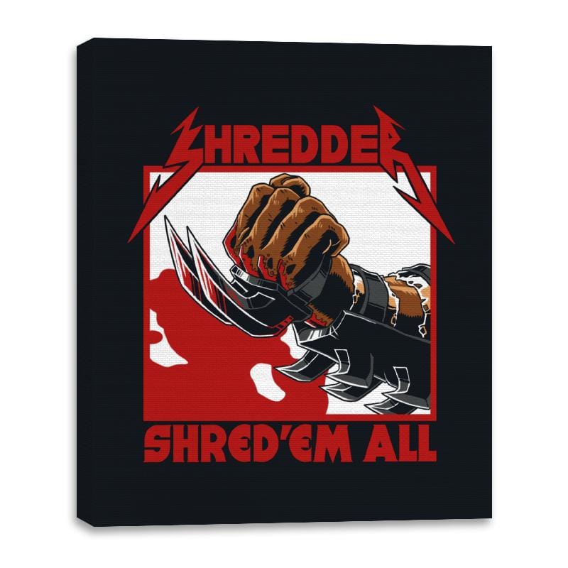 Shred 'em all - Canvas Wraps Canvas Wraps RIPT Apparel 16x20 / Black