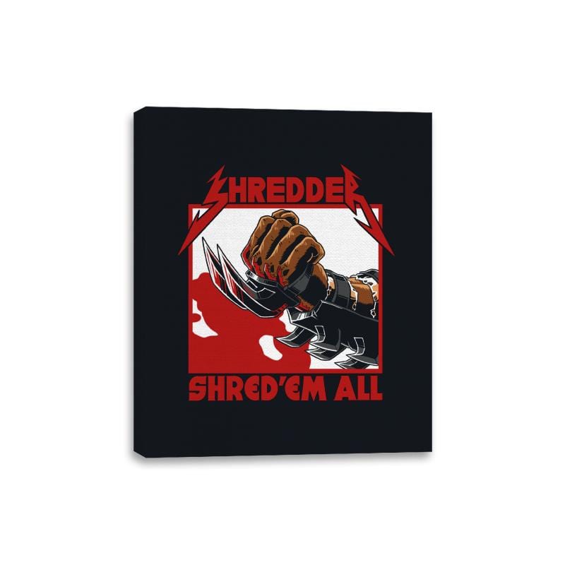 Shred 'em all - Canvas Wraps Canvas Wraps RIPT Apparel 8x10 / Black