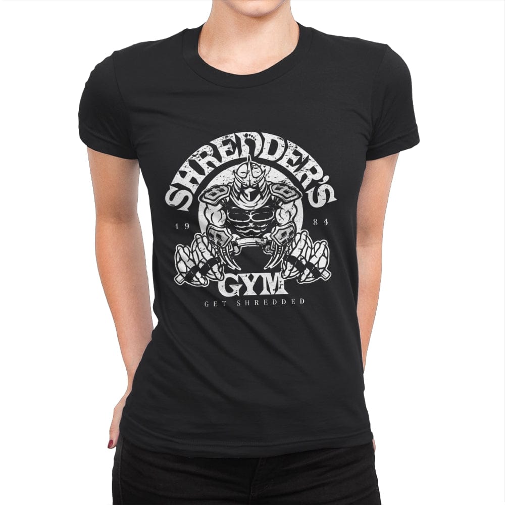 Shredder's Gym - Womens Premium T-Shirts RIPT Apparel Small / Black