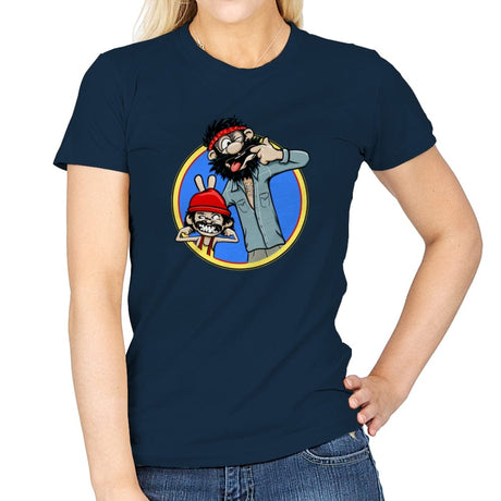 Silly Stoney Faces - Womens T-Shirts RIPT Apparel Small / Navy