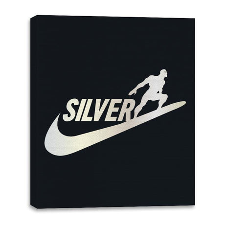 SILVER SURFER - Canvas Wraps Canvas Wraps RIPT Apparel 16x20 / Black